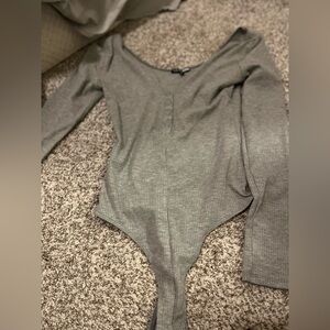 Gray bodysuit